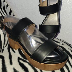 SPLIT IRISH-01 BLACK SIZE: 7.5 PLATFORM SHOES